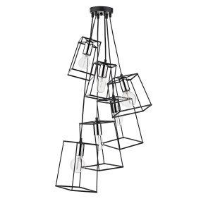 6 Light Cluster Pendant Ceiling Light - Polished Chrome