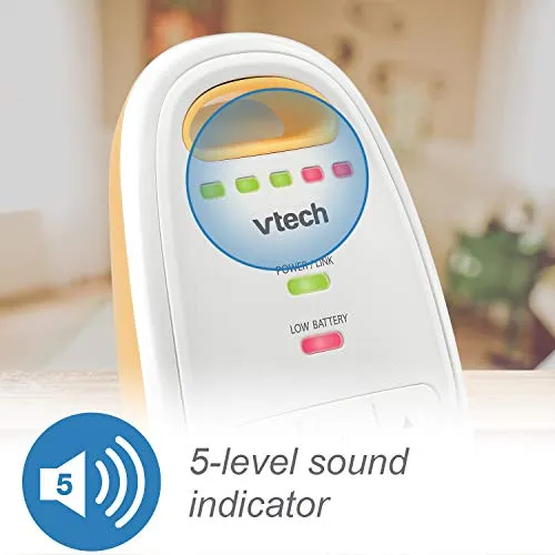 Audio Baby Monitor with up to 1,000 ft of Range, 5-Level Sound Indicator