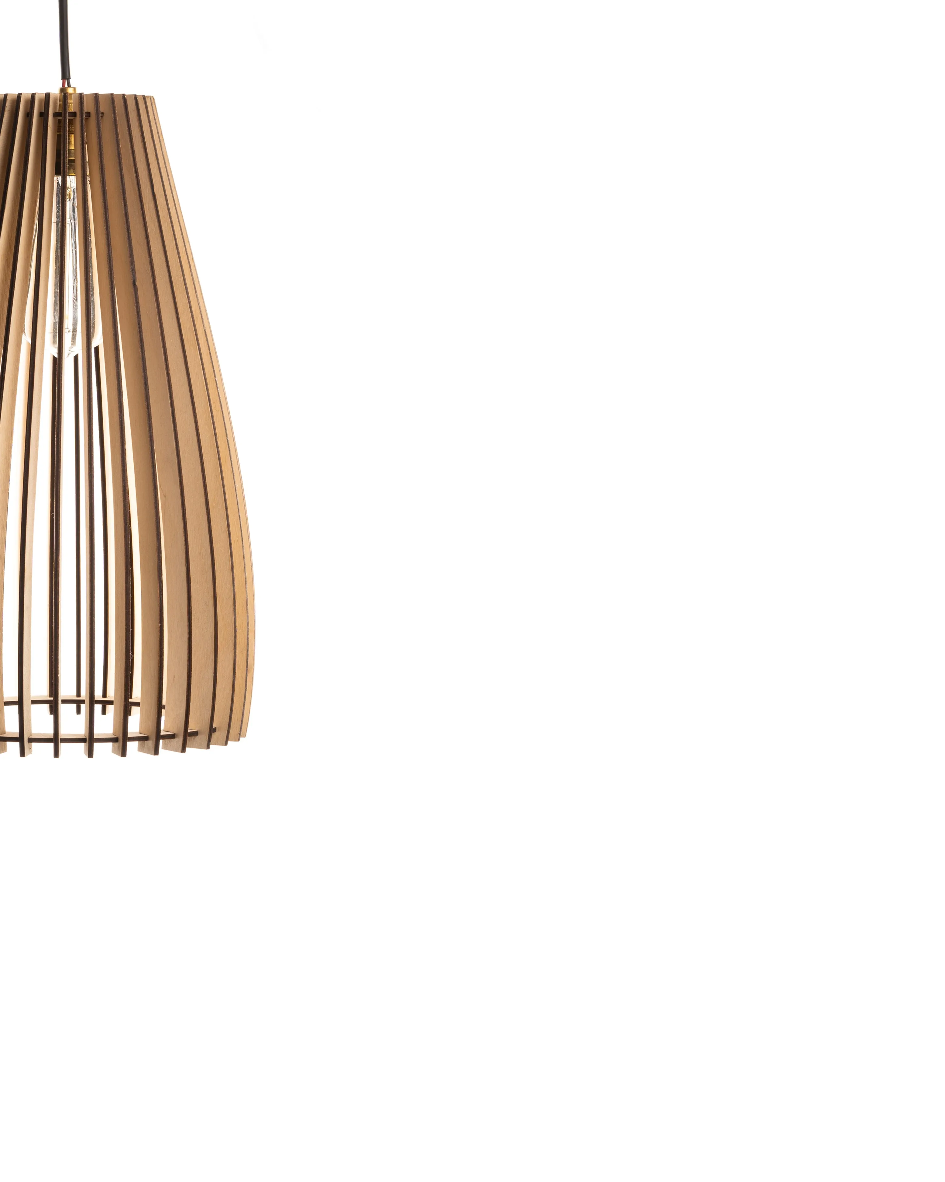 Bahama Birch Wood Ceiling Lamp