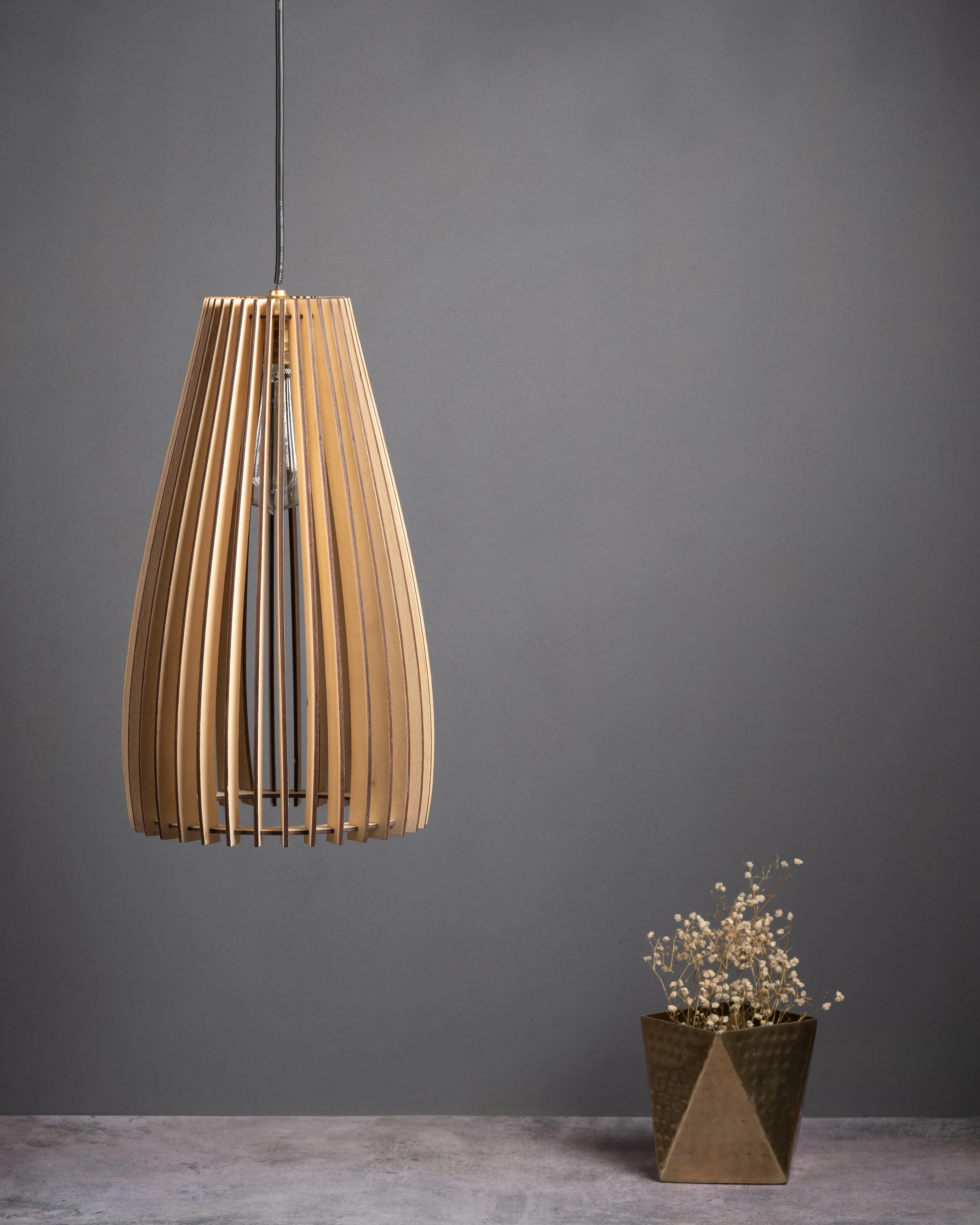 Bahama Birch Wood Ceiling Lamp