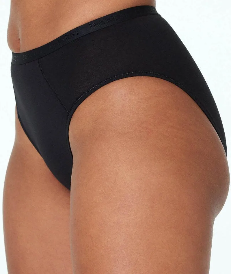 Bendon Body Cotton High Cut Brief - Black