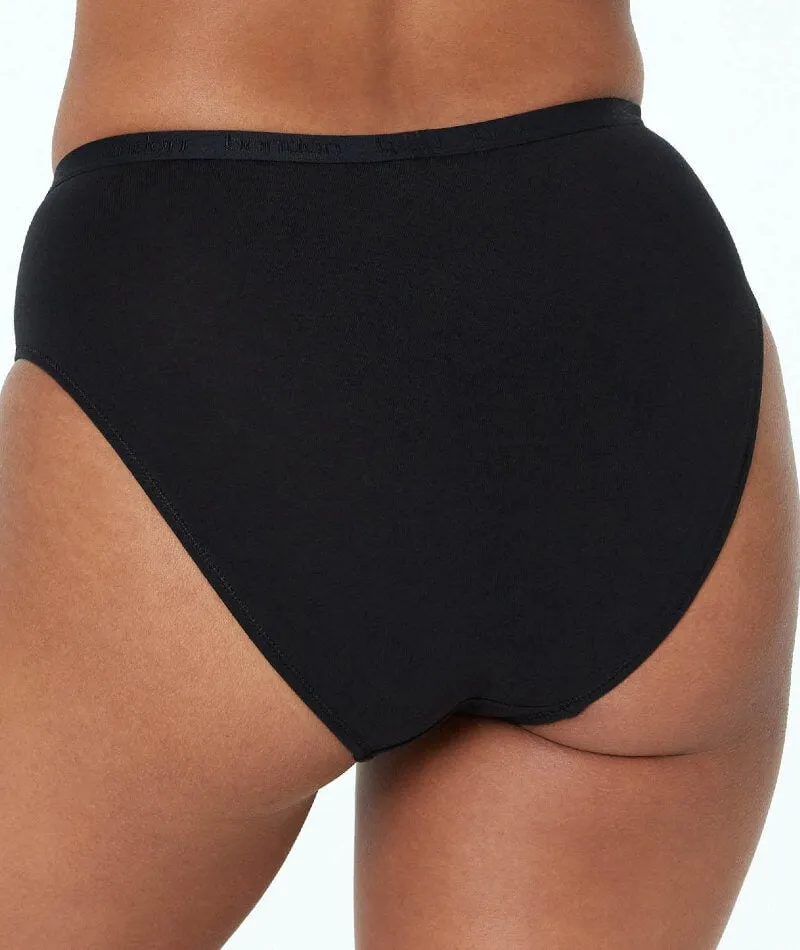 Bendon Body Cotton High Cut Brief - Black