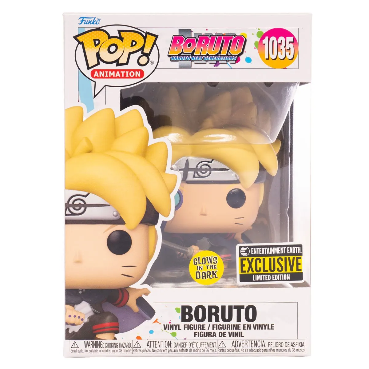 Boruto: Naruto Next Generations - Boruto Glow-in-the-Dark Funko Pop! Animation #1035 - Entertainment Earth Exclusive