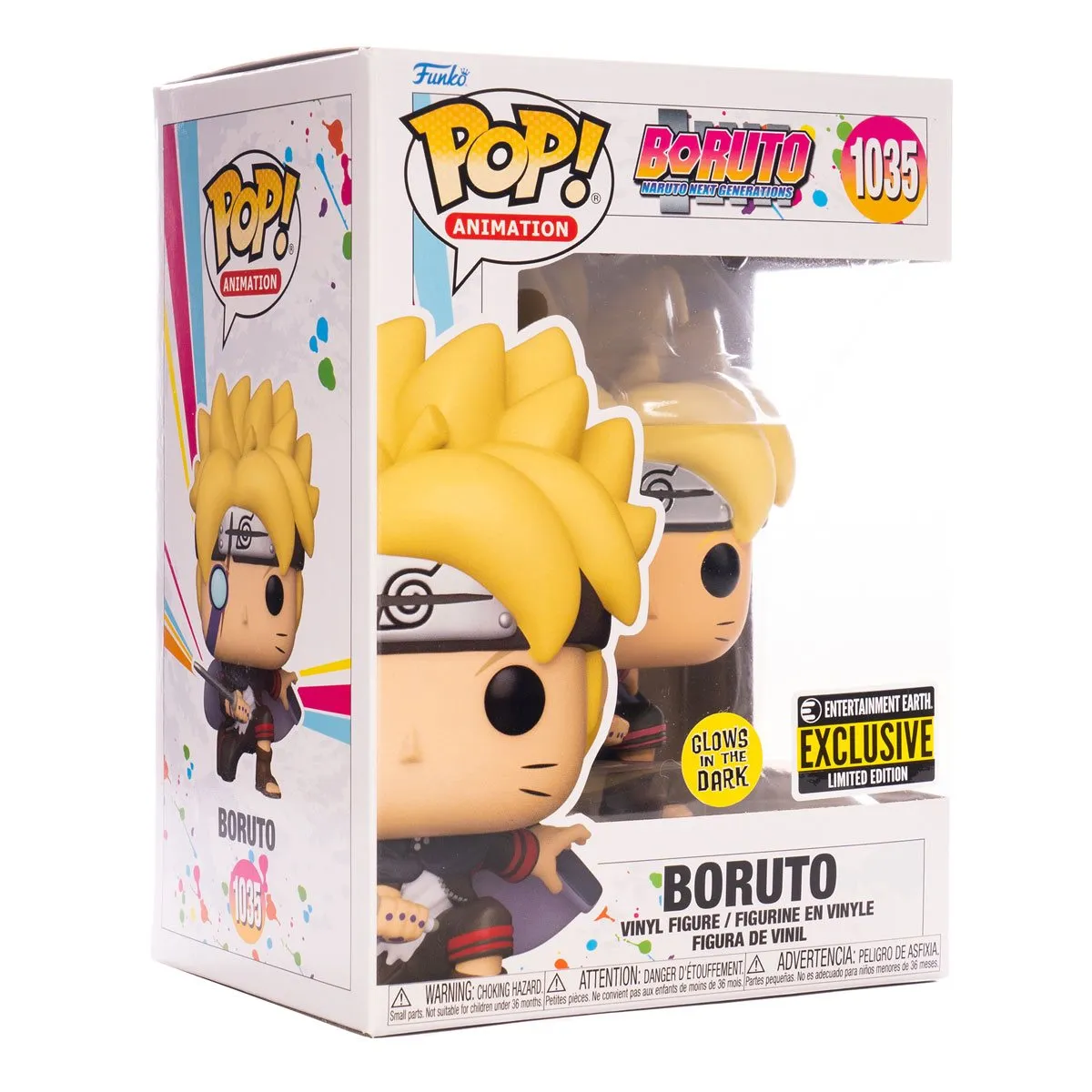 Boruto: Naruto Next Generations - Boruto Glow-in-the-Dark Funko Pop! Animation #1035 - Entertainment Earth Exclusive