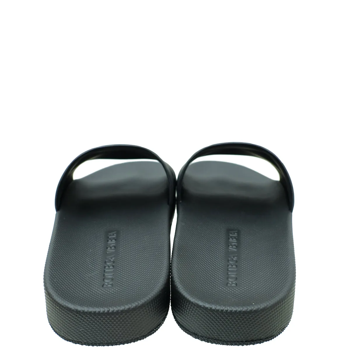 Bottega Veneta Black Rubber Slider Sandal 41