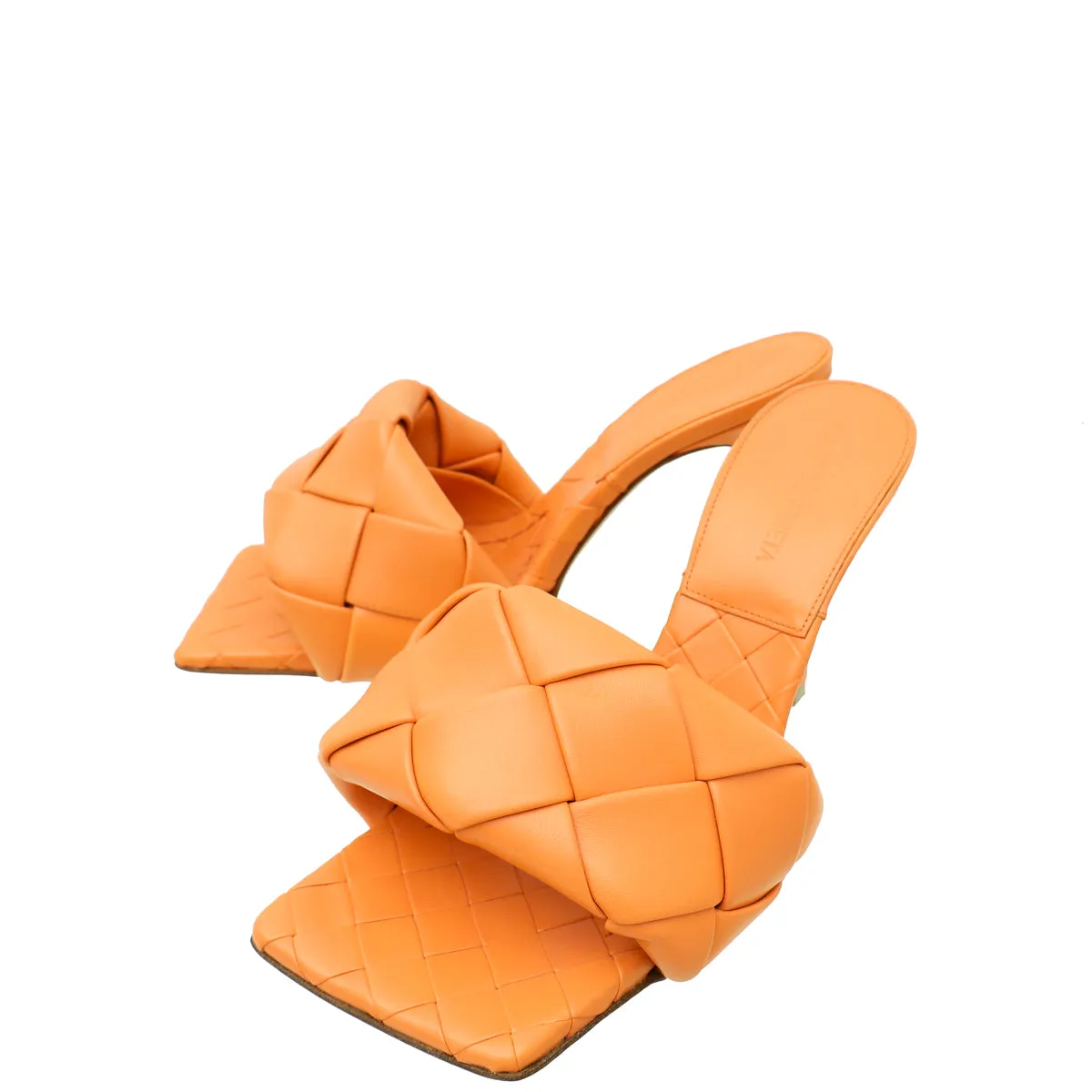 Bottega Veneta Coral Intrecciato Nappa Lido Mule 37.5