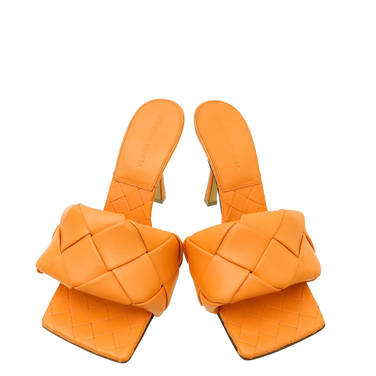 Bottega Veneta Coral Intrecciato Nappa Lido Mule 37.5