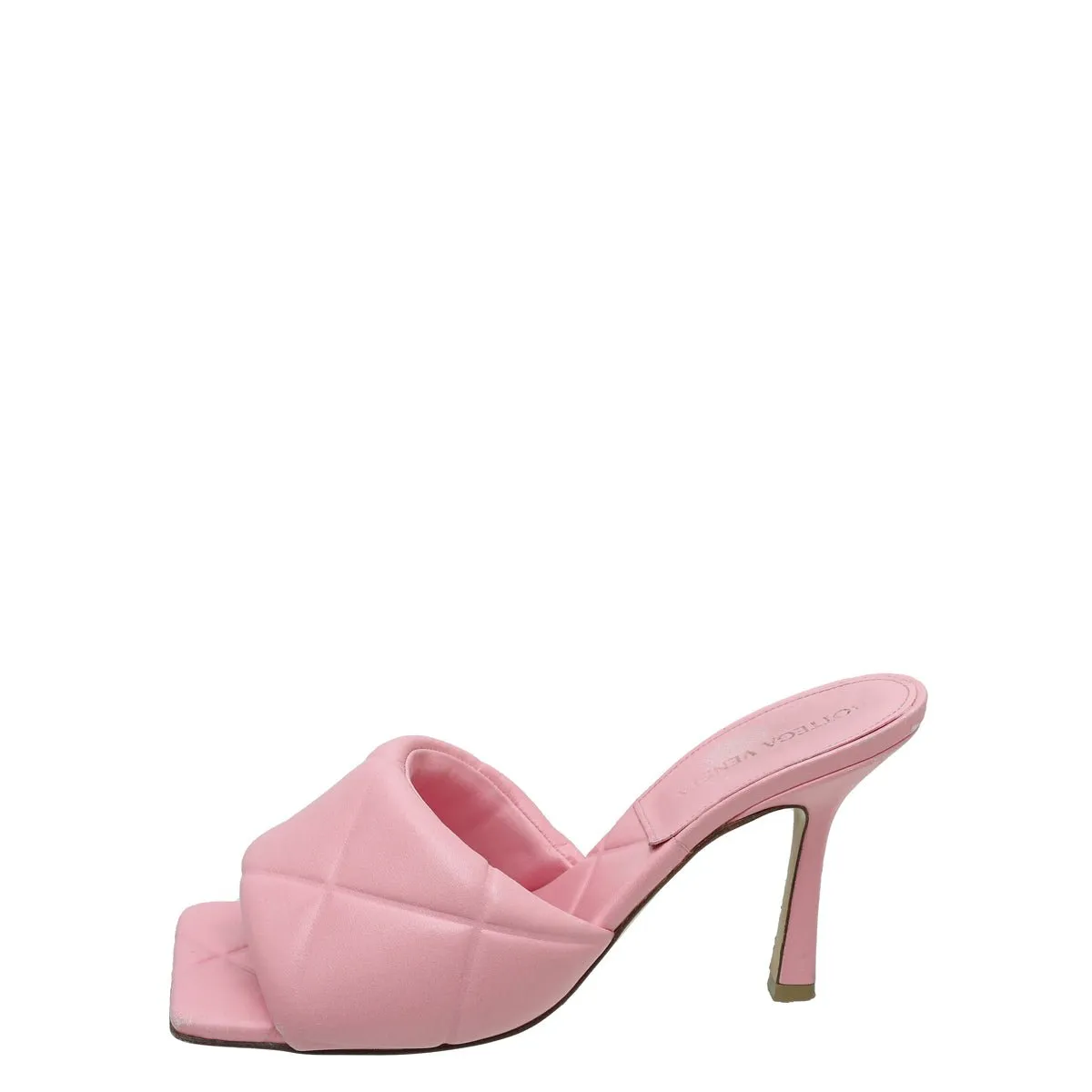 Bottega Veneta Pink Lido Intrecciato Embossed Mules 36