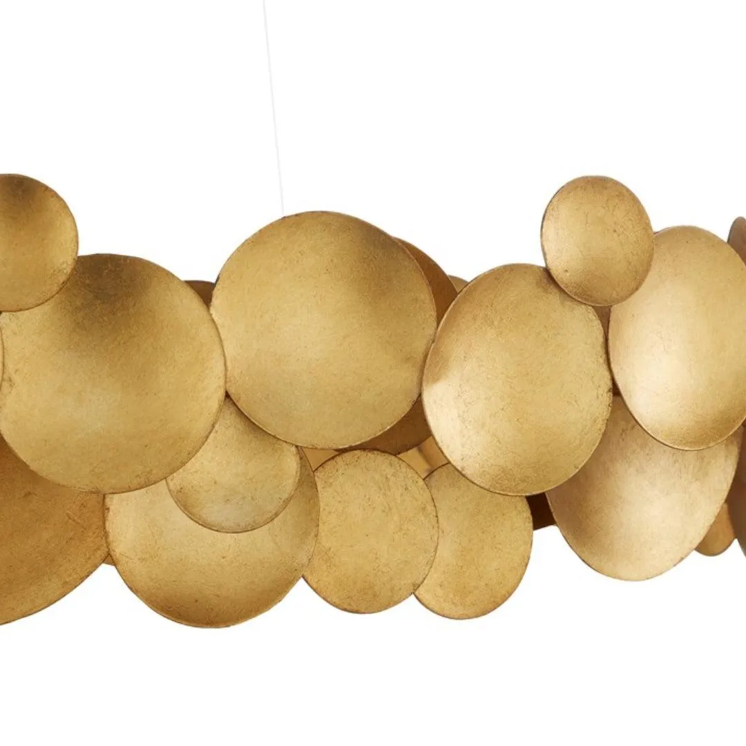 Brushed Gold Disc Chandelier