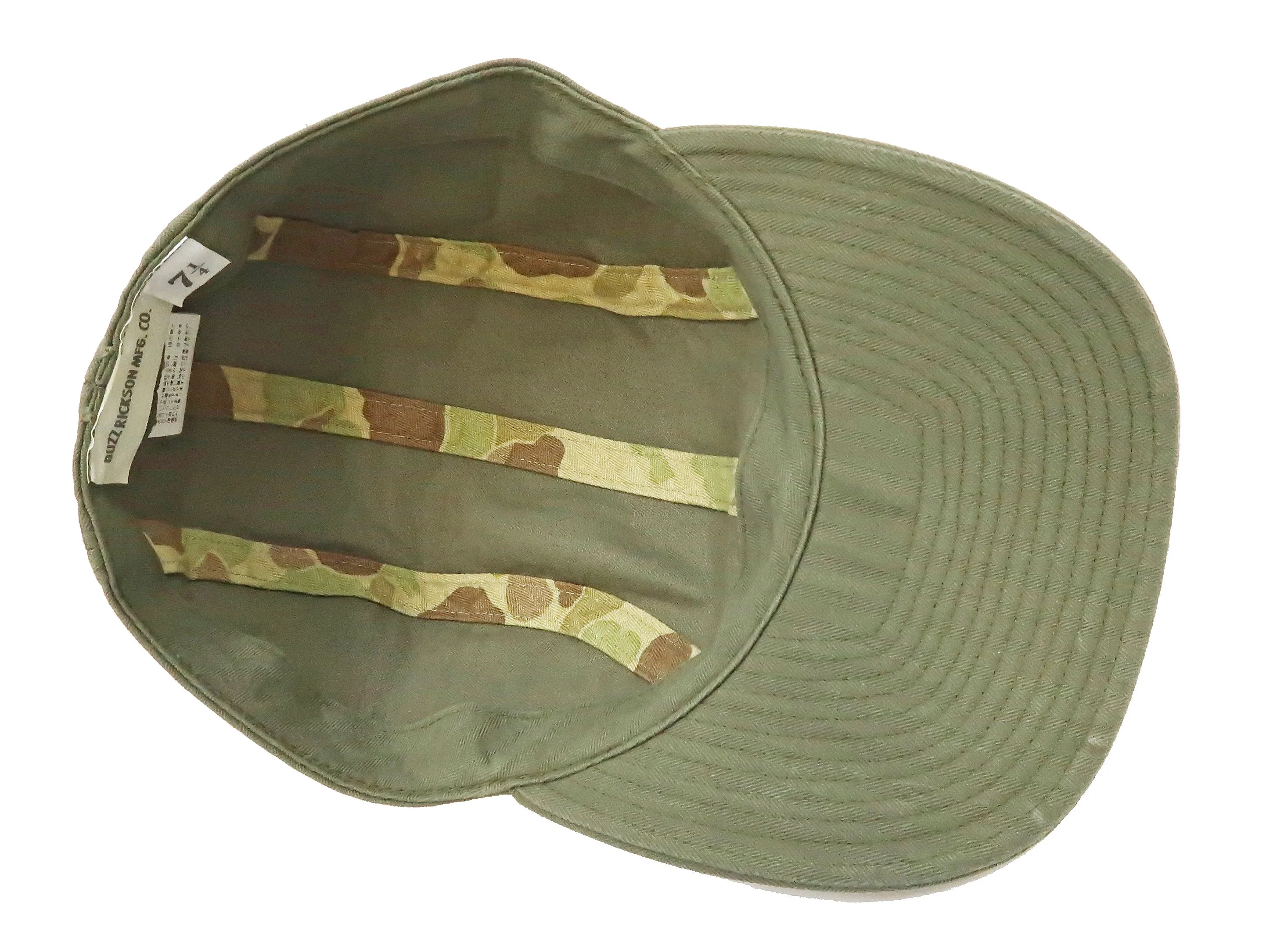 Buzz Rickson Cap Men's Casual Military Style HBT Herringbone Working Hat BR02714 Olive