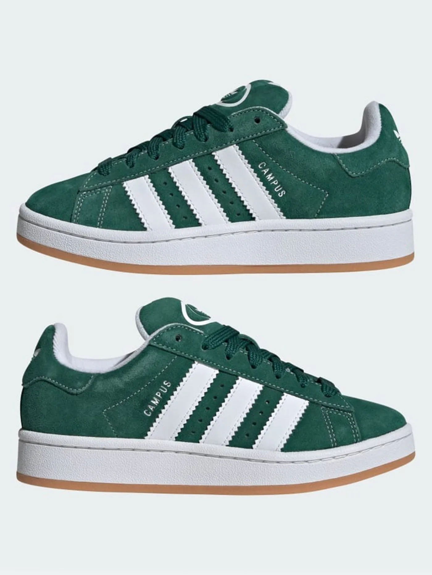 Campus 00S Dark Green/White/Off White Shoes (Kids)