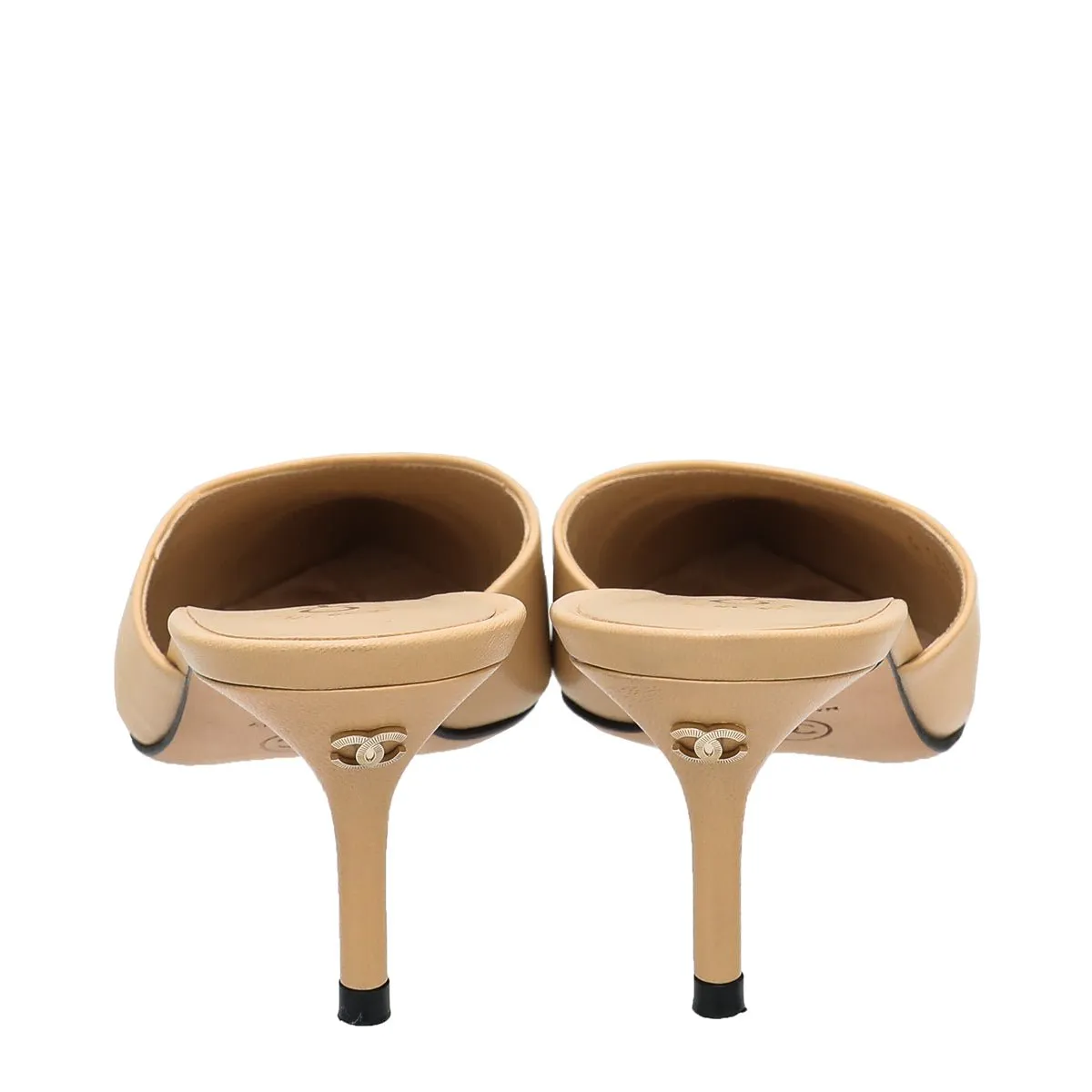 Chanel Bicolor CC Cap Toe Mules 37