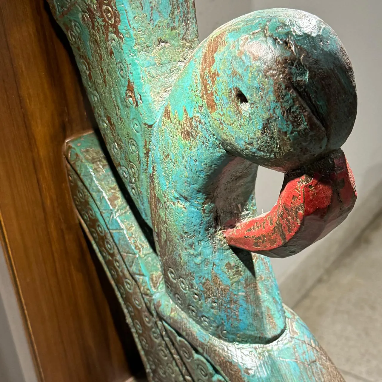 Console with carved peacock : Kavya 11