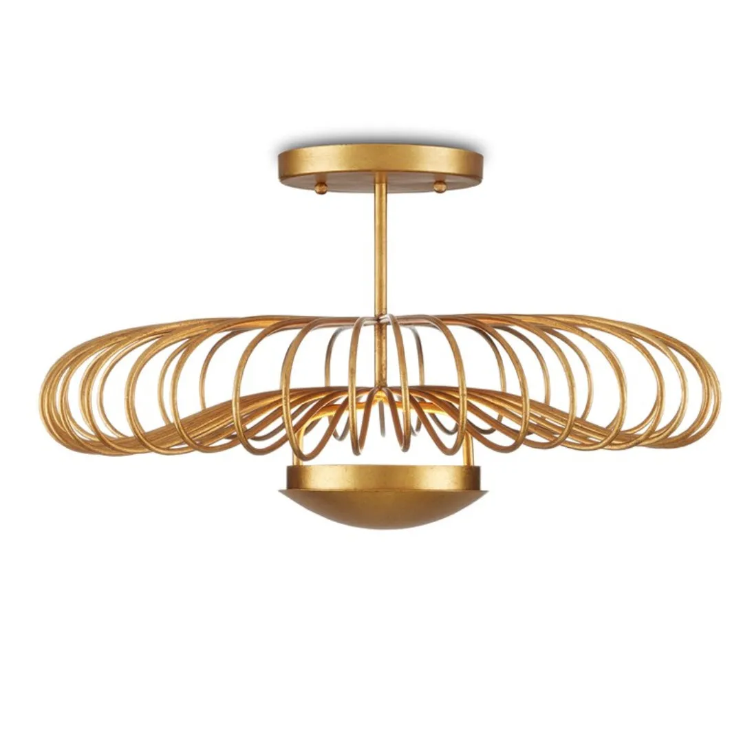 Contemporary Gold Wire Chandelier