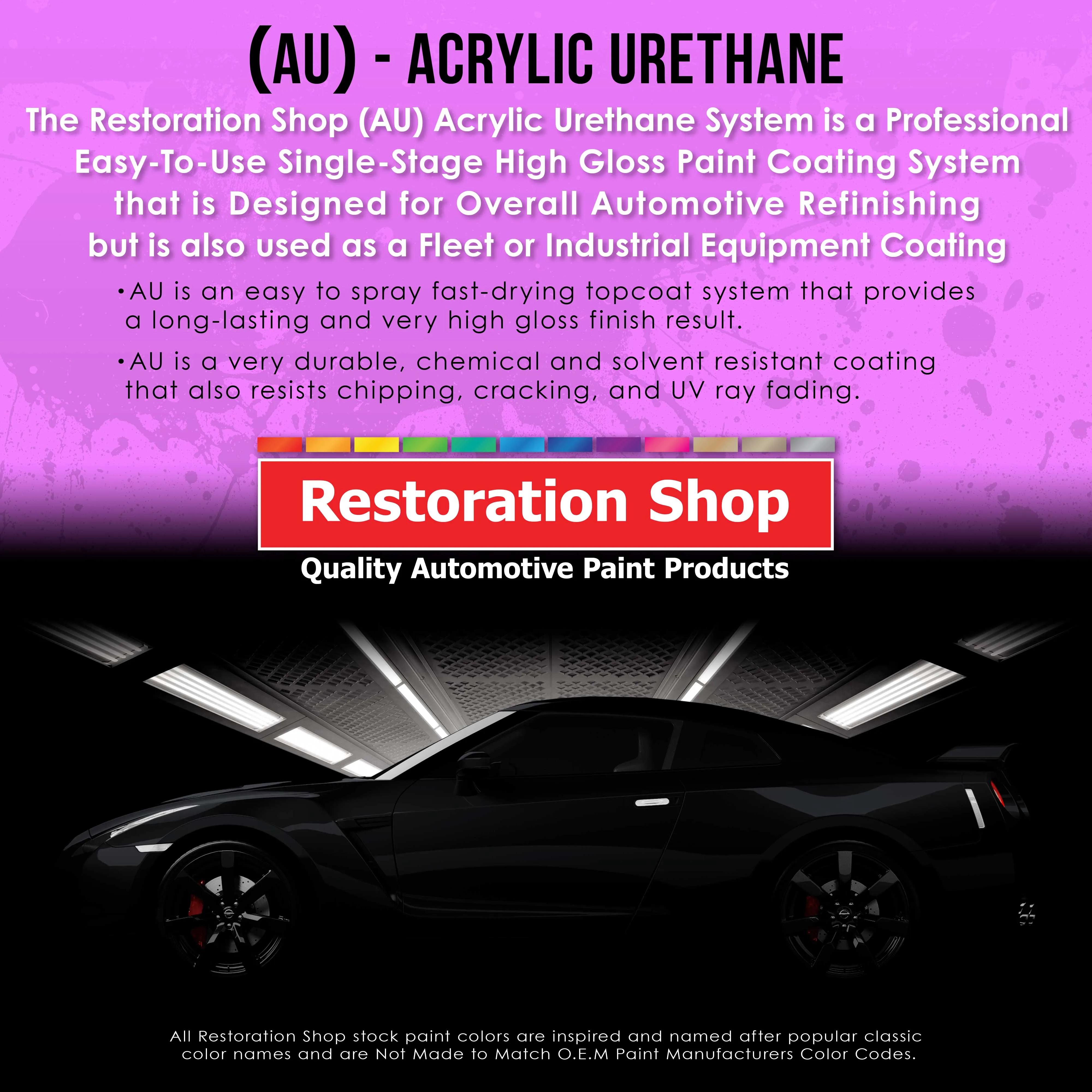 Daytona Yellow Acrylic Urethane Auto Paint - Complete Quart Paint Kit - Professional Single Stage Automotive Car Truck Coating, 4:1 Mix Ratio 2.8 VOC