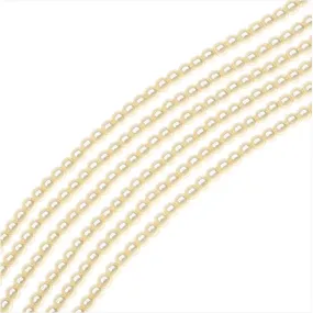 Dazzle It! Czech Glass Pearls, 2mm Round, Cream (1 Strand)