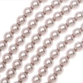 Dazzle It! Czech Glass Pearls, 6mm Round, Powder Almond (1 Strand)