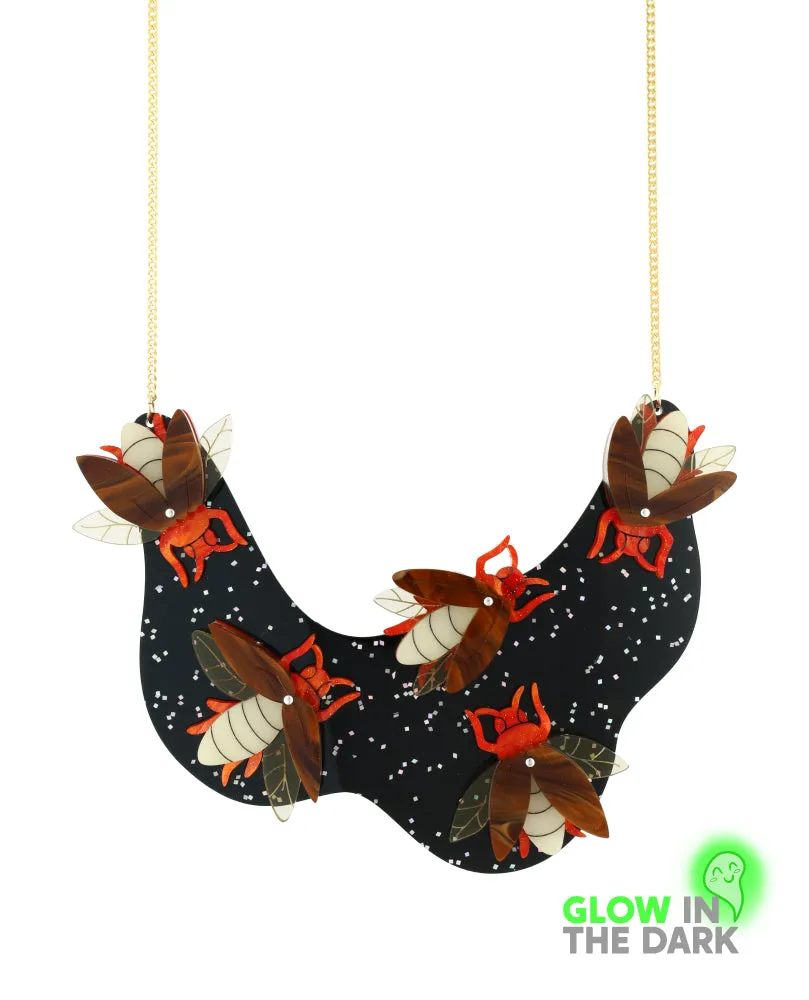 Fireflies In The Night Necklace -Glow in the Dark-
