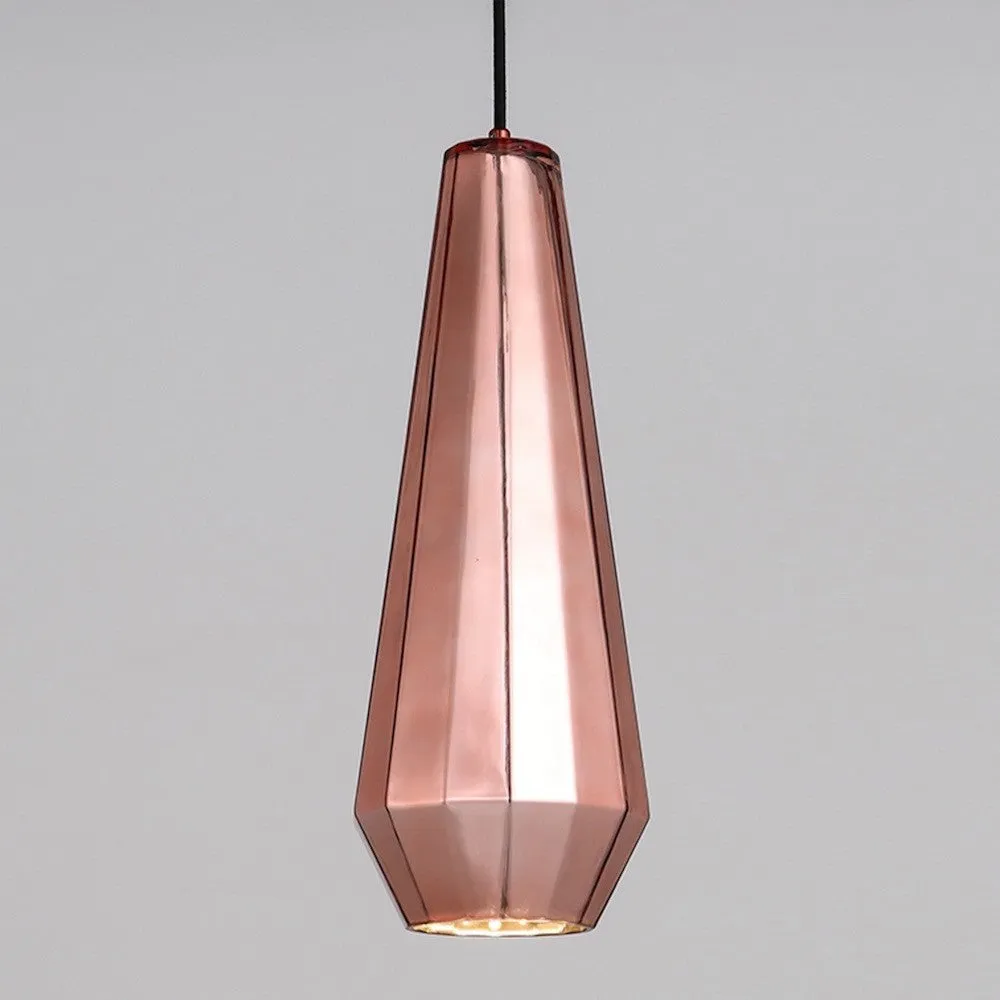 Geometric Copper Pendant Light