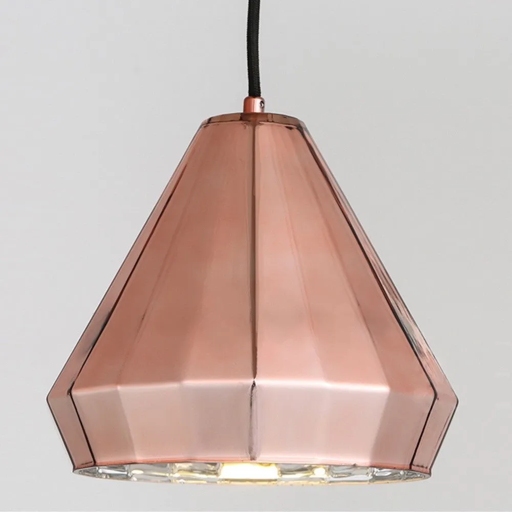 Geometric Copper Pendant Light