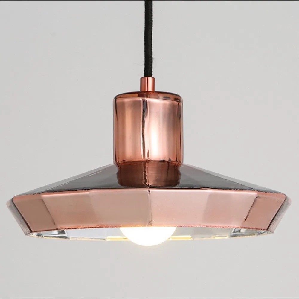 Geometric Copper Pendant Light
