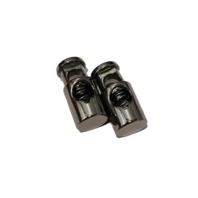 Gunmetal Black Shoelace Stoppers