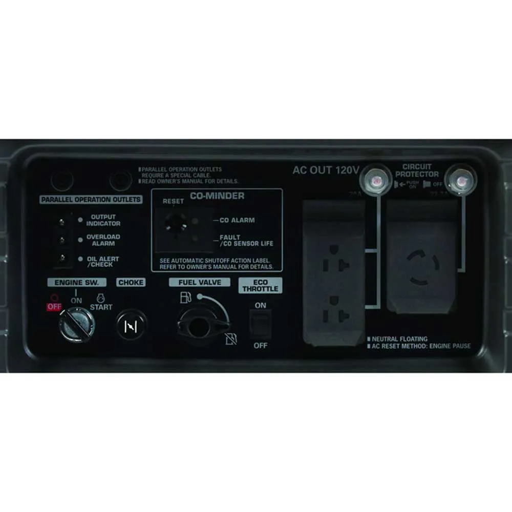 Honda EU3000iS 3,000 Watt Portable Gas Powered Inverter Generator w/ CO-Minder - Scratch and Dent