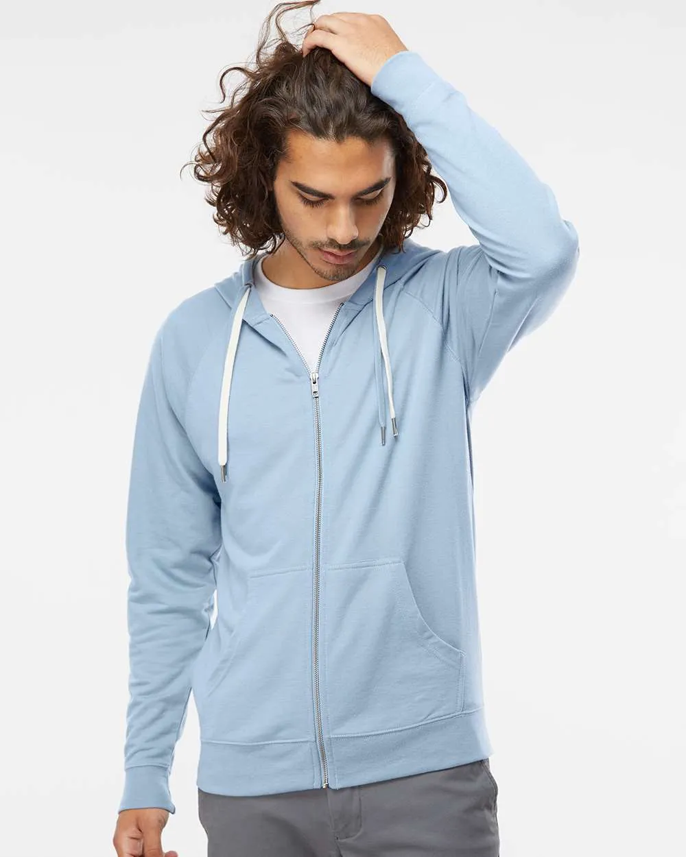 Independent Trading Co. Icon Lightweight Loopback Terry Full-Zip Hooded Sweatshirt SS1000Z