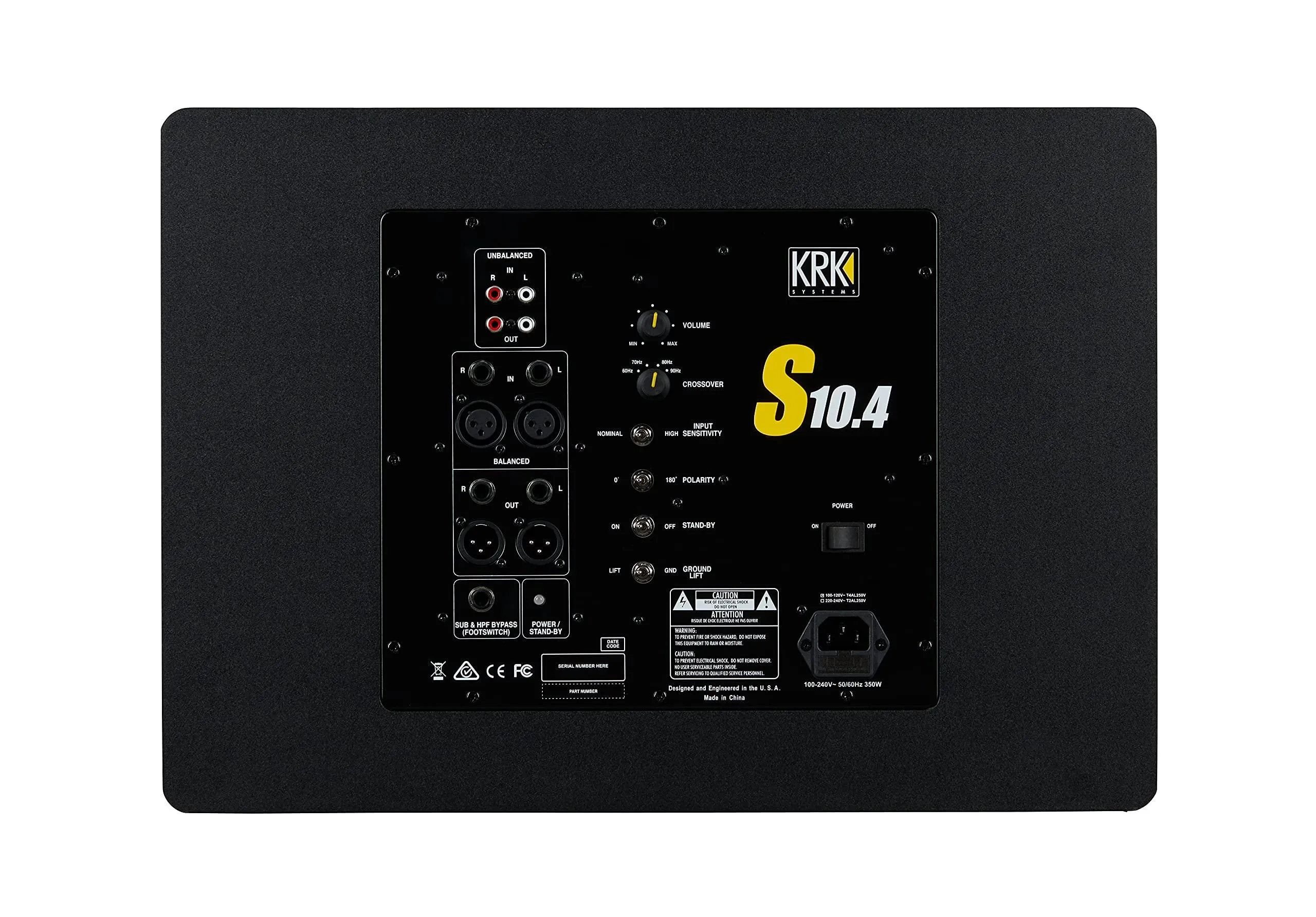 KRK S10.4 S10 Generation 4 10" 160 Watt Powered Studio Subwoofer.