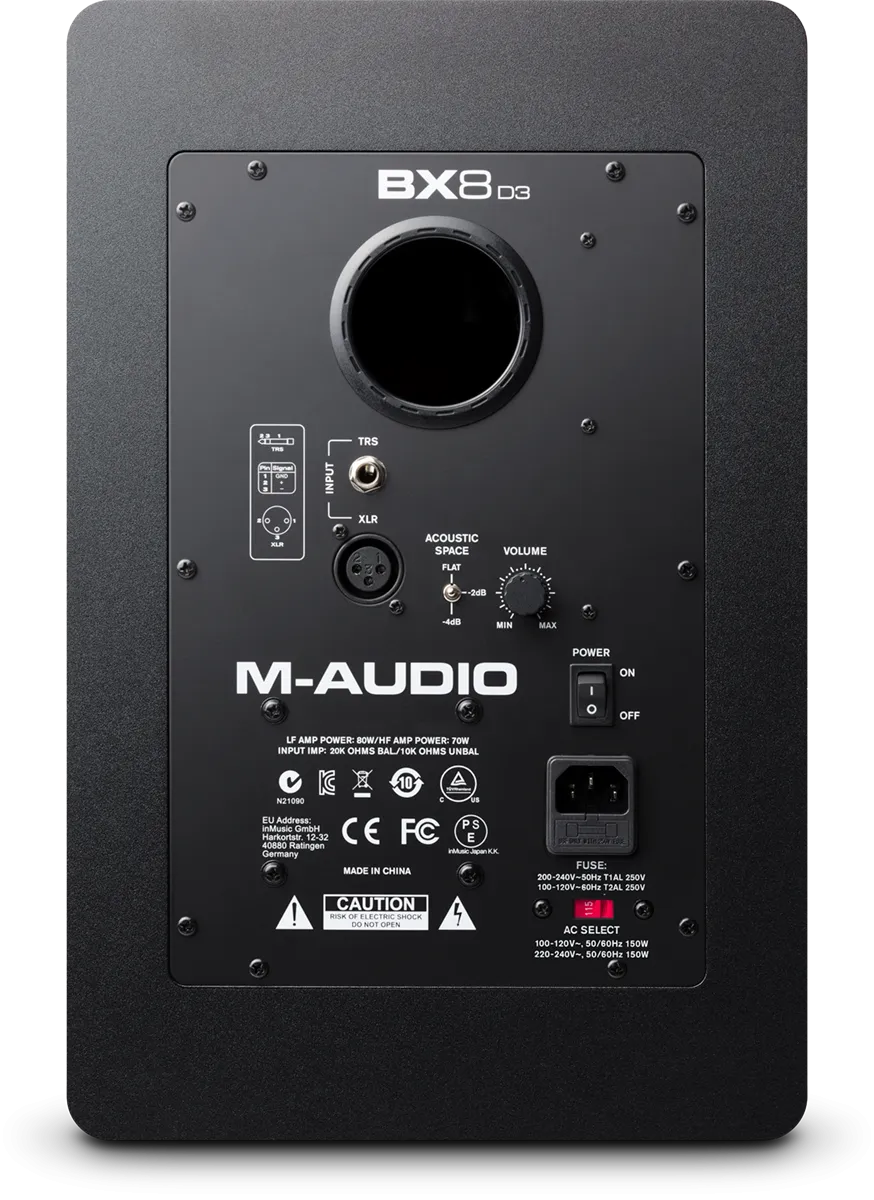 M-Audio BX8D3XEU 8 Active Studio Monitor Single