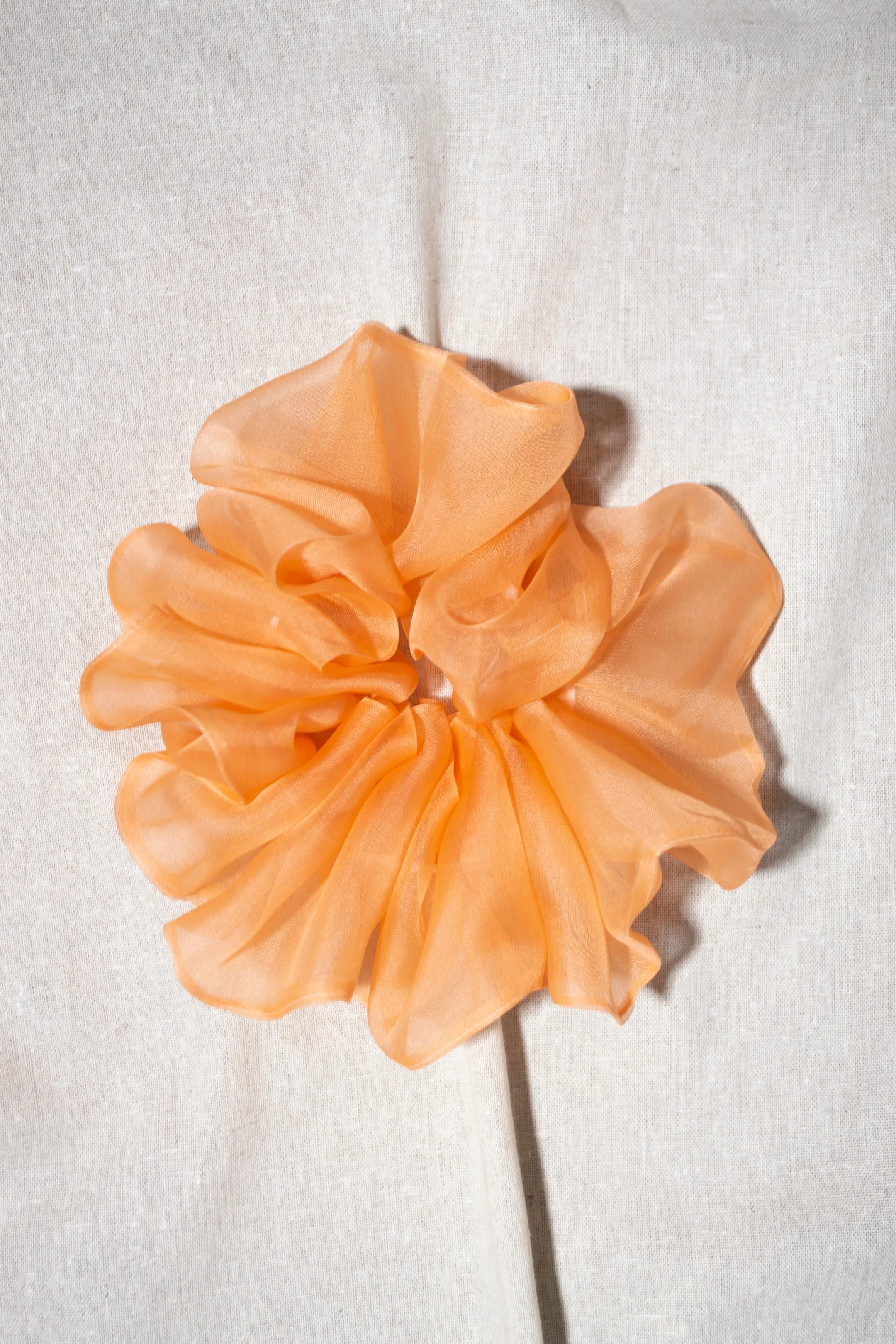 Mega Scrunchie in Marigold Silk Organza