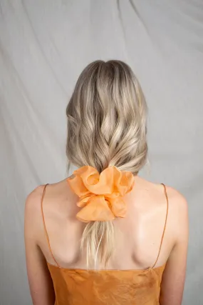 Mega Scrunchie in Marigold Silk Organza