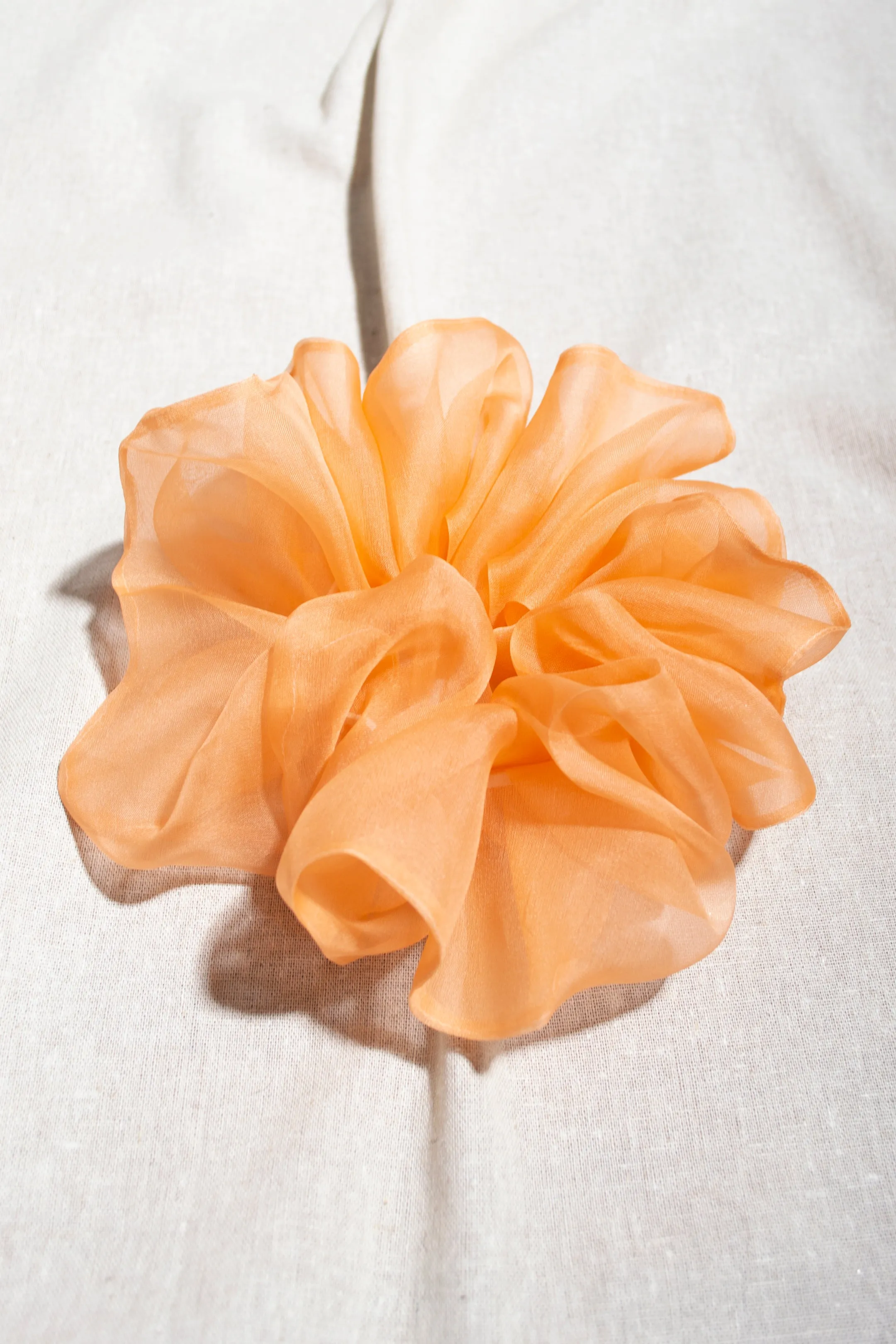 Mega Scrunchie in Marigold Silk Organza