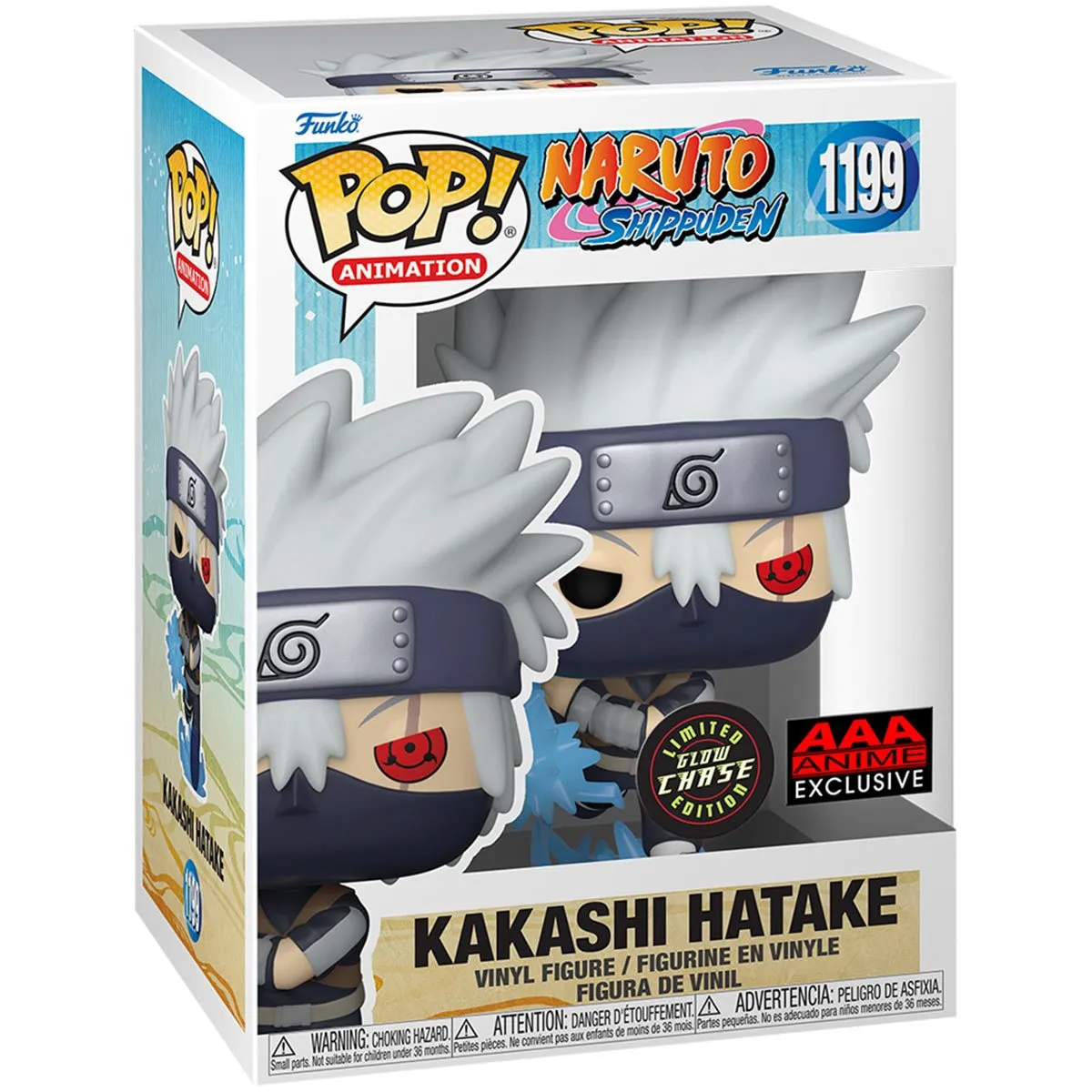 Naruto Shippuden - Kakashi Hatake Funko Pop! Animation #1199 Young Kakashi With Chidori Glow In The Dark Vinyl - AAA Anime Exclusive