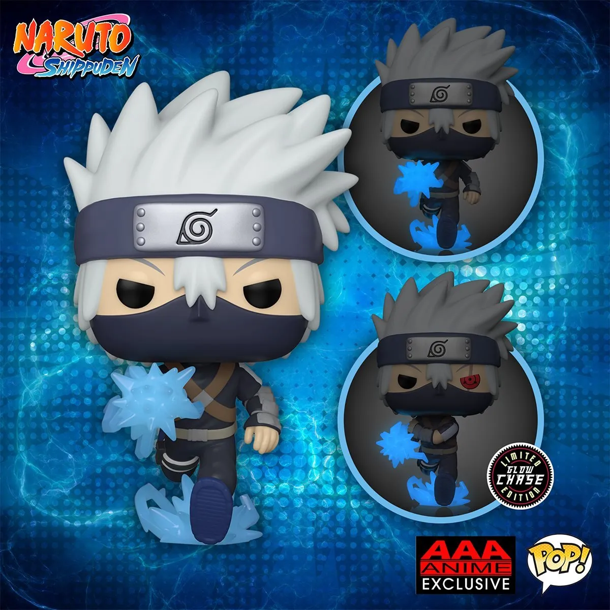 Naruto Shippuden - Kakashi Hatake Funko Pop! Animation #1199 Young Kakashi With Chidori Glow In The Dark Vinyl - AAA Anime Exclusive