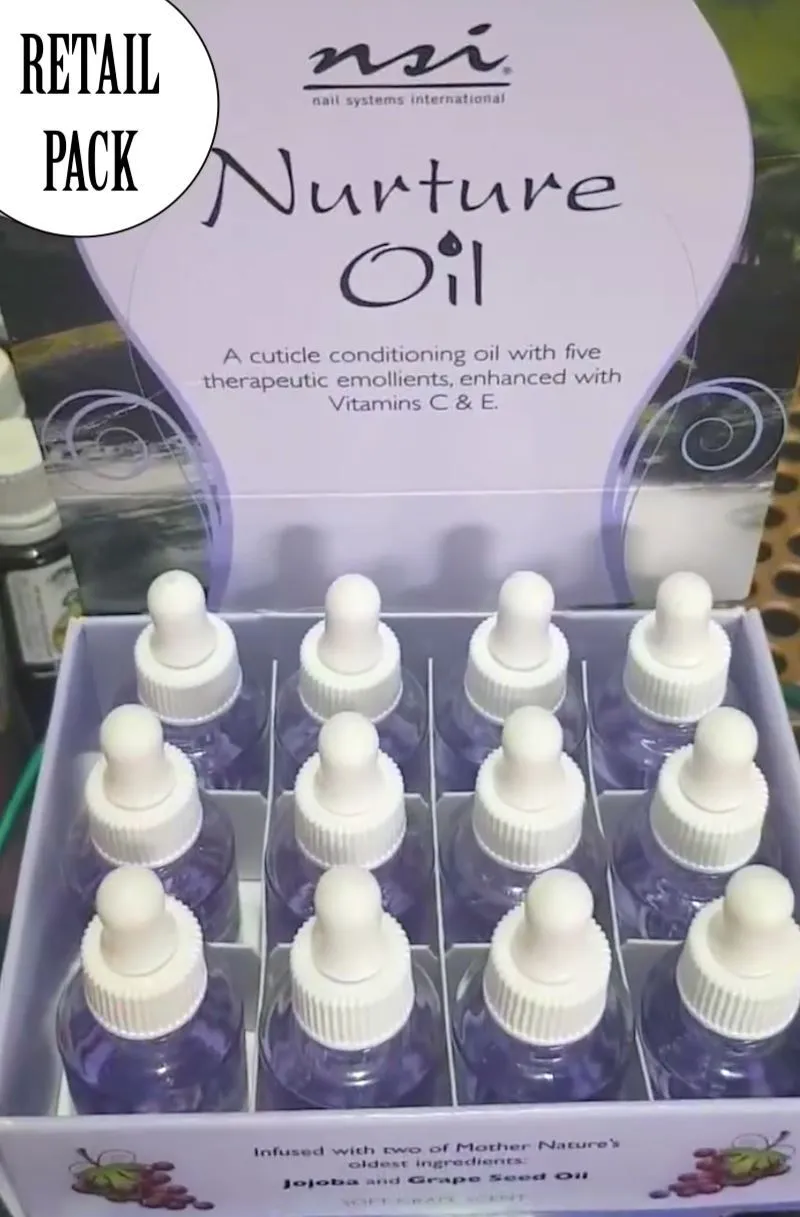 Nurture Oil - Cuticle Oil Natural Nail Care Retail Display Pack 12 x 7ml