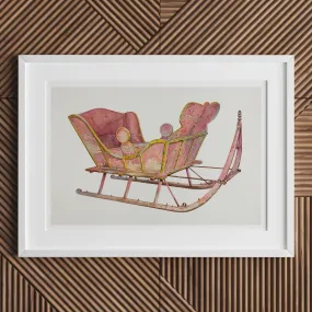 Pink Sleigh - Amos C. Brinton 1930s Decorative Art Print