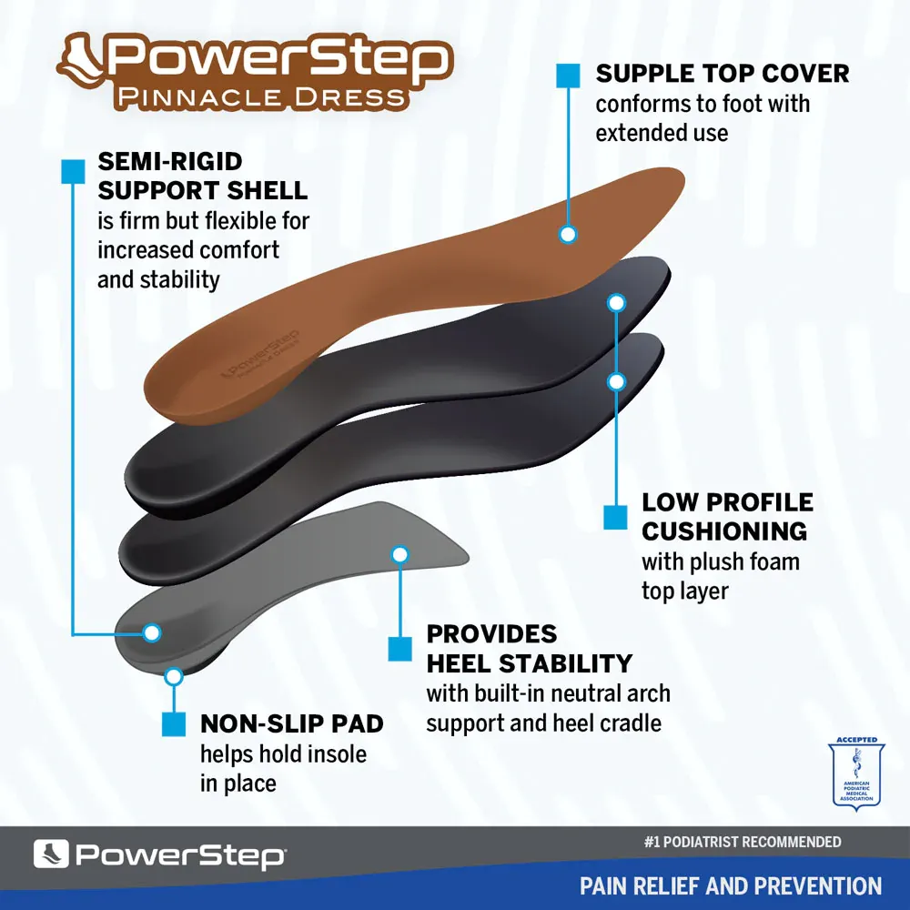 Powerstep Pinnacle Dress Full Length Insoles | One Pair