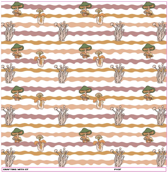 PV37 Mushrooms 2 vinyl sheet