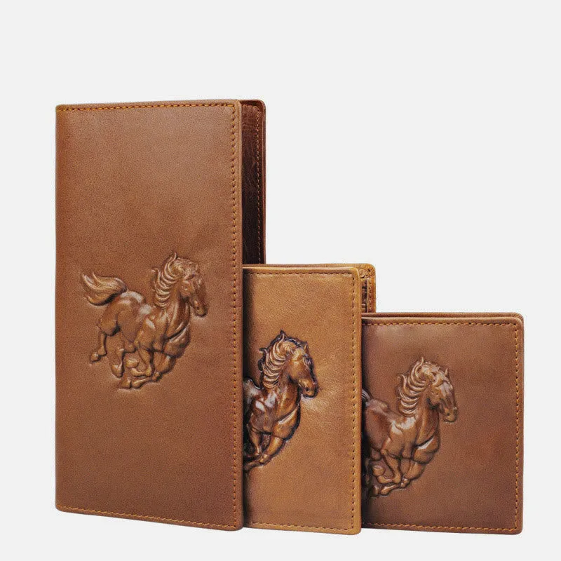 Real Leather Crocodile Engraved Wallet Retro Bifold Wallet