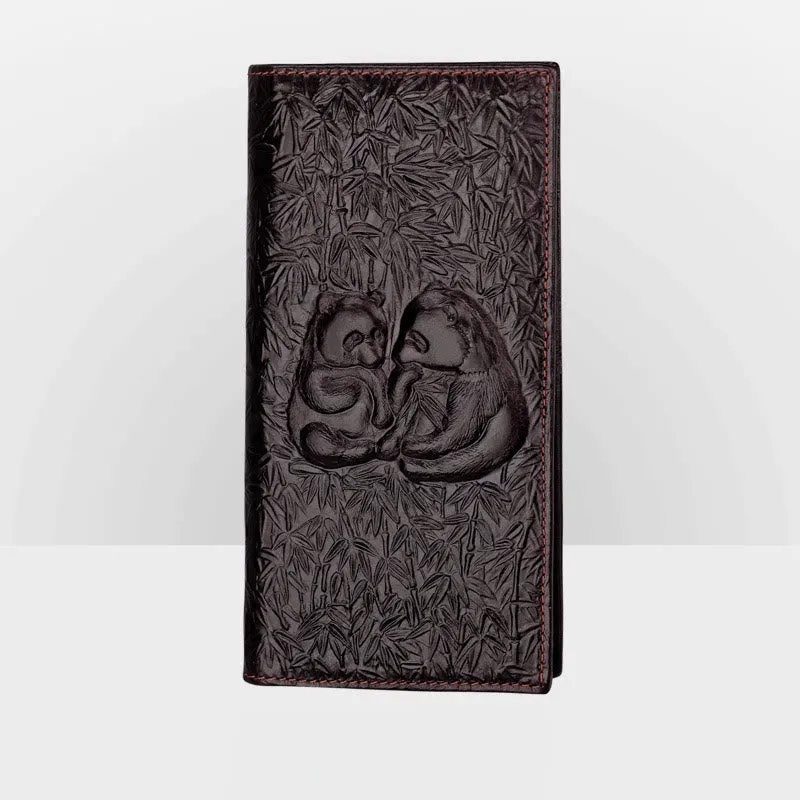 Real Leather Crocodile Engraved Wallet Retro Bifold Wallet