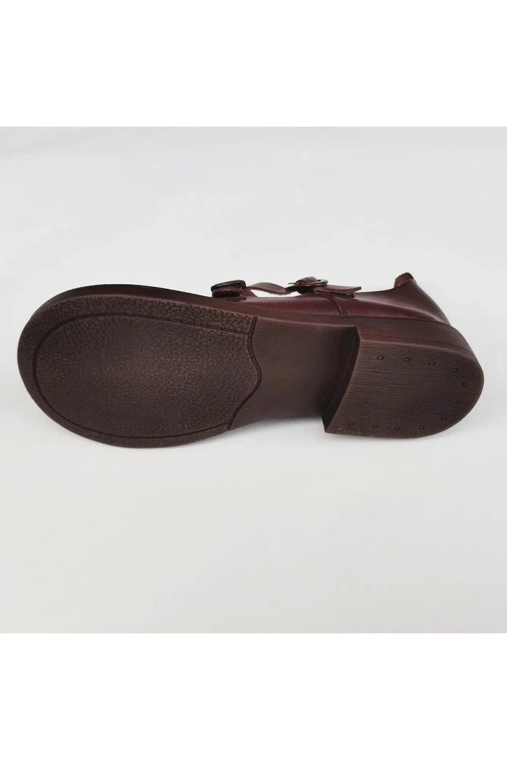 Retro Art Leather Flat Shoes
