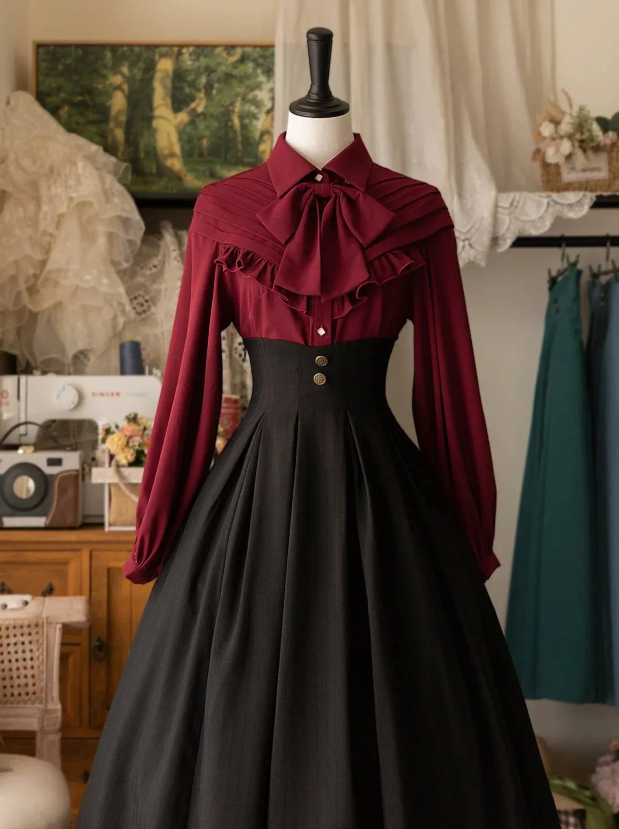 Retro Elegant Blouse Classic Ribbon