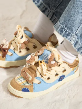 School-Style Bear Puffer Shoes