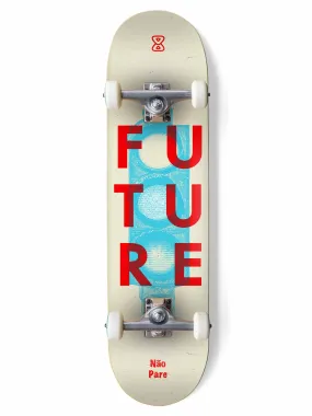 Skate Montado Future Marfim Não Pare 8.0''