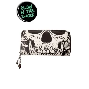 Skull Face Glow Womens Wallet