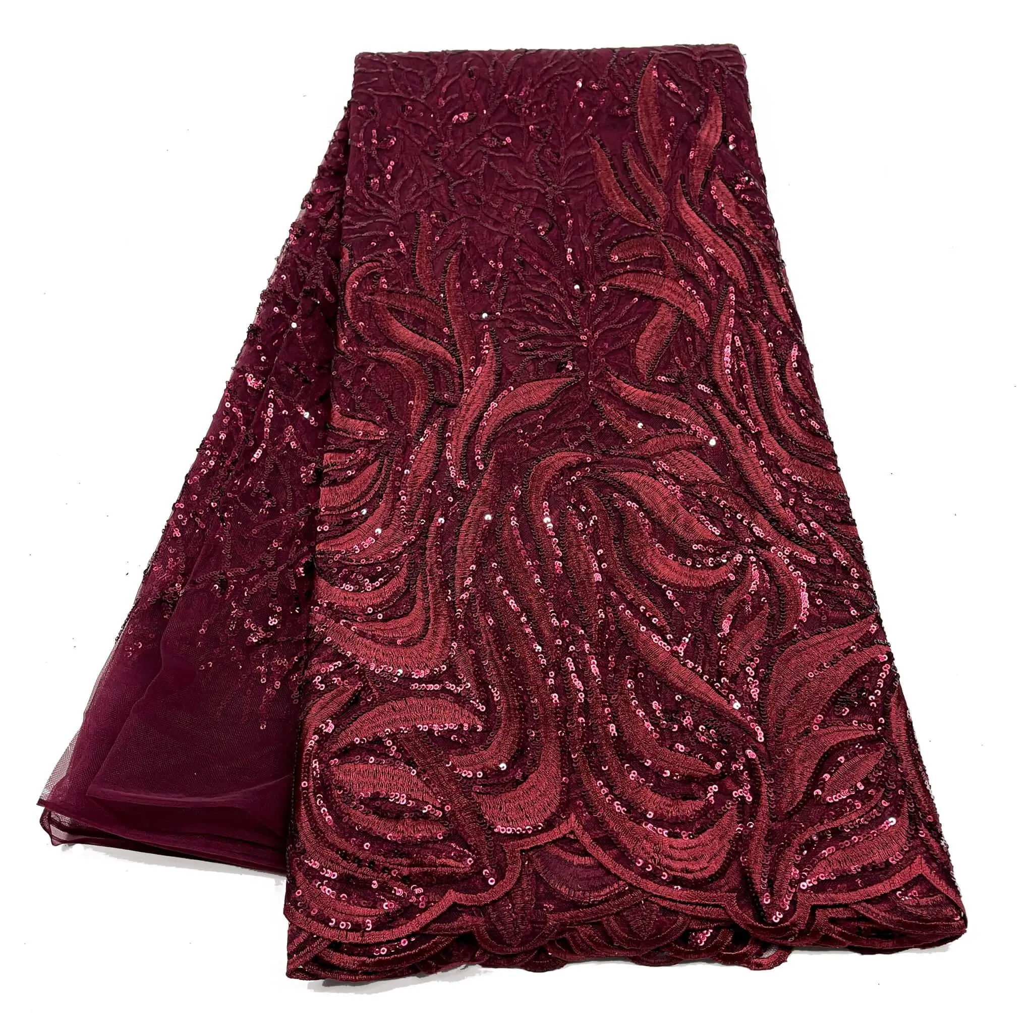 Wine Sequence Net Lace