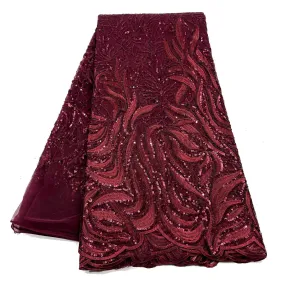 Wine Sequence Net Lace